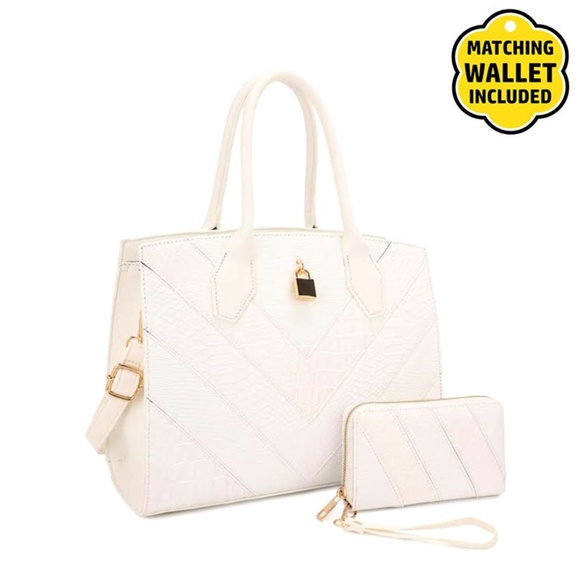 Fashion Faux Leather + Wallet Set - Picture 2 of 5